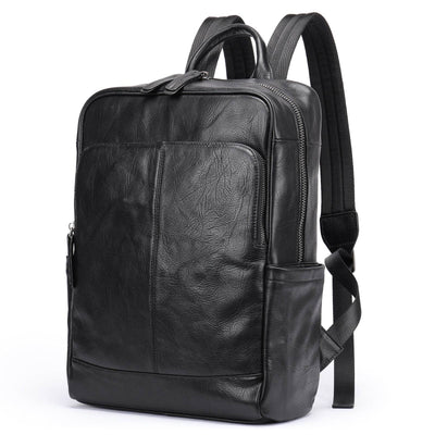 Men’s Genuine Leather Business Backpack – Professional Laptop Bag for Work & Travel - grabzbags.com