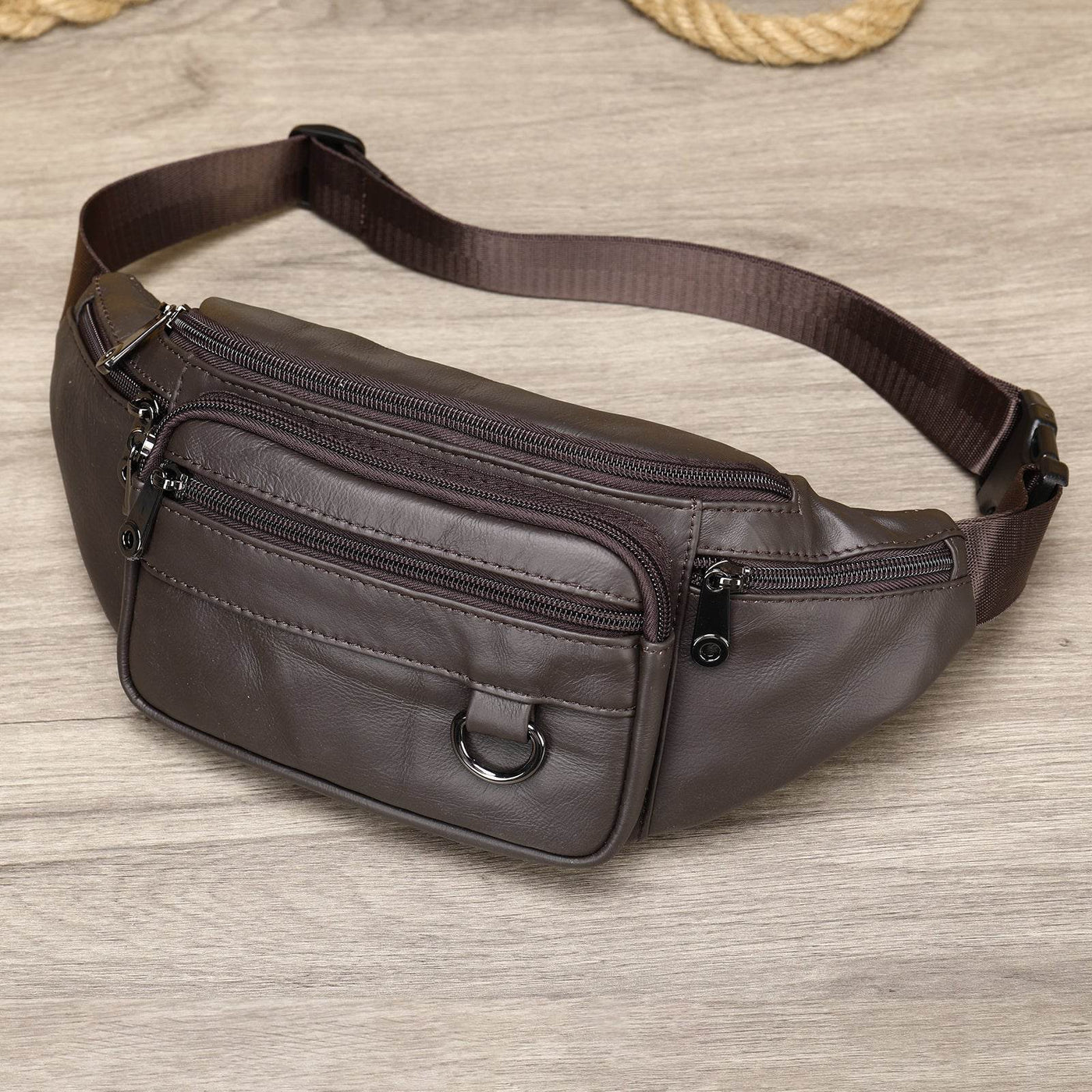 Men’s Sheepskin Mobile Phone Waist Bag – Sports & Casual Leather Belt Pouch - grabzbags.com