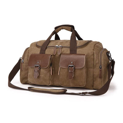 European-American Style Canvas Travel Bag – Portable Weekender Duffel - grabzbags.com