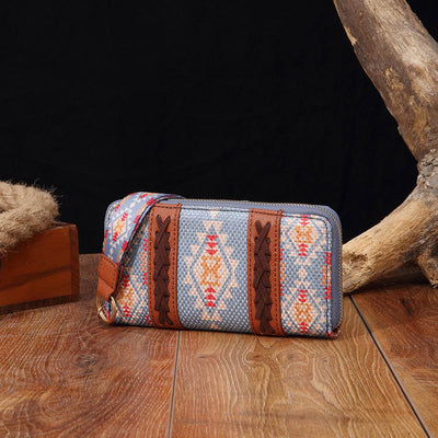 Bohemian Style Women's Wallet – Vintage Cotton & Linen Hand-Carry Card Holder Purse - grabzbags.com