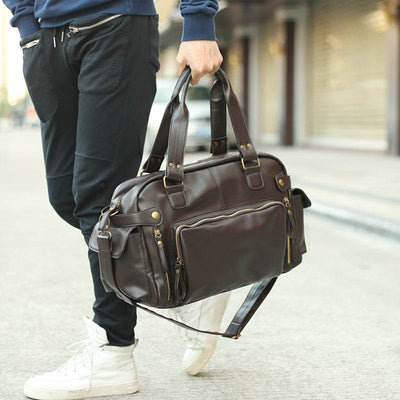 New PU Leather Shoulder Messenger Bag – Trendy Bulk Handbag for Men - grabzbags.com