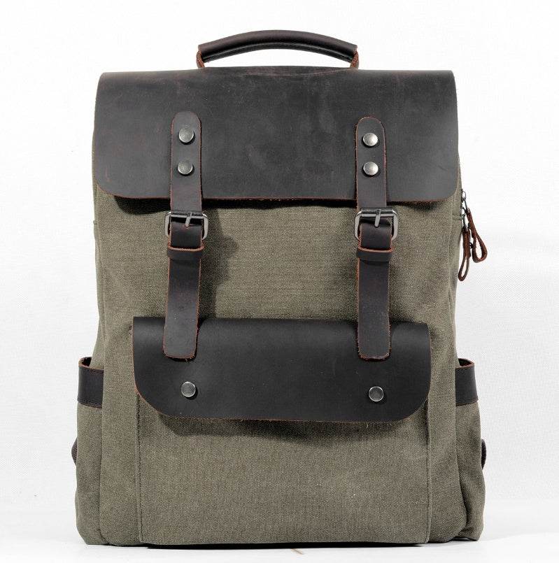 Vintage Canvas Backpack – Retro Travel Rucksack for Men - grabzbags.com