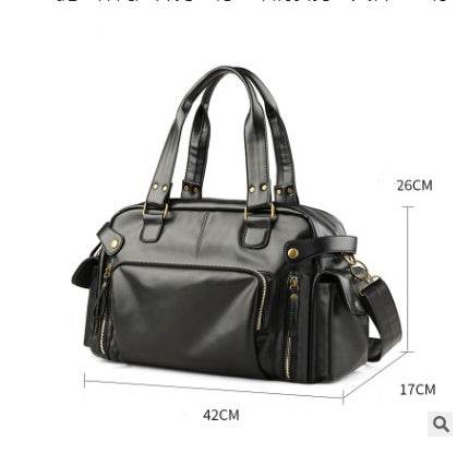 New PU Leather Shoulder Messenger Bag – Trendy Bulk Handbag for Men - grabzbags.com