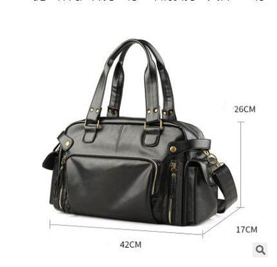 New PU Leather Shoulder Messenger Bag – Trendy Bulk Handbag for Men - grabzbags.com
