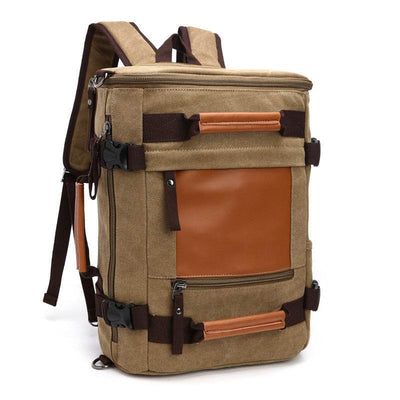 Men’s Canvas Travel Duffel Bag – Durable Weekender Shoulder Bag - grabzbags.com