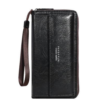 Men’s Casual Long PU Wallet – Multiple Card Slots, Slim & Durable - grabzbags.com