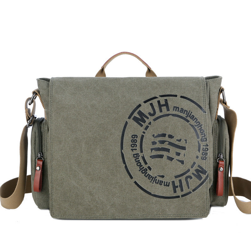Canvas Laptop Messenger Bag – Men’s Shoulder Briefcase Computer Bag