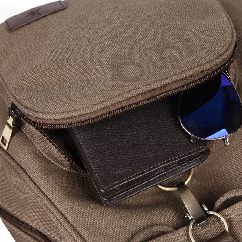 Retro Canvas Backpack for Men & Women – Large Capacity, Stylish & Durable - grabzbags.com