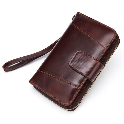 Fashionable Women’s Long Wallet – Versatile Leather Purse with Card & Coin Storage - grabzbags.com