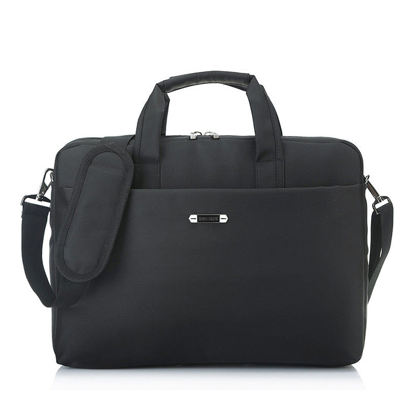 Large Capacity 15-Inch Briefcase – Nylon Business Laptop Bag with Multiple Compartments, Single Shoulder & Crossbody