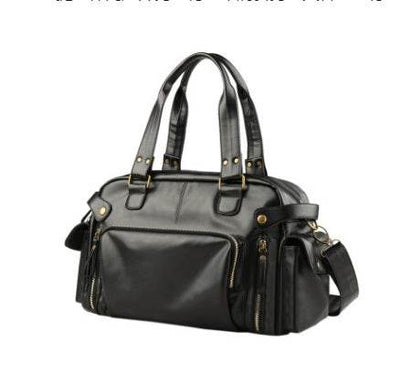 New PU Leather Shoulder Messenger Bag – Trendy Bulk Handbag for Men - grabzbags.com