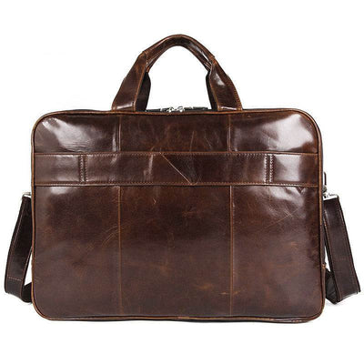 Large-Capacity Leather Laptop Briefcase – Business Computer Handbag - grabzbags.com