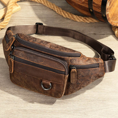 Men’s Sheepskin Mobile Phone Waist Bag – Sports & Casual Leather Belt Pouch - grabzbags.com