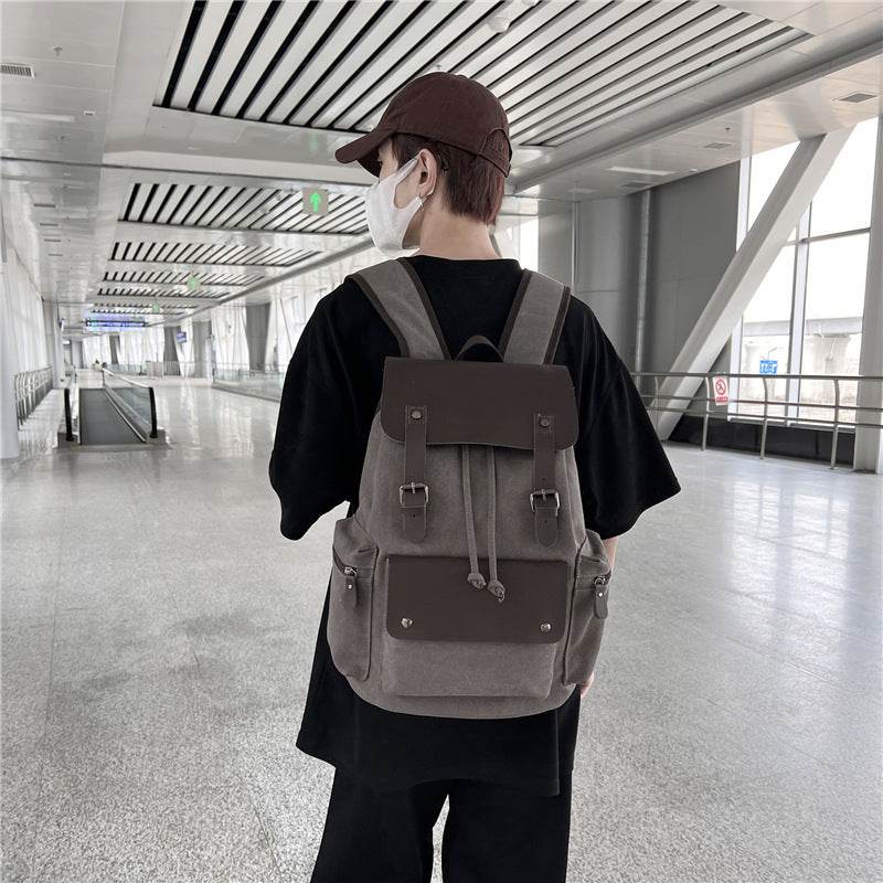 Retro Canvas Drawstring Backpack – Unique & Stylish Casual Bag - grabzbags.com