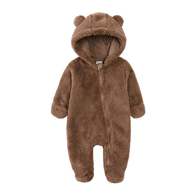 Winter Warm Hoodies Baby Romper