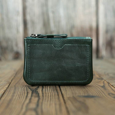 Crazy Horse Leather Coin Purse for Men – Vintage Retro Style Pocket Wallet - grabzbags.com