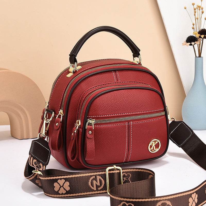Women’s Versatile Crossbody Bag – Small Square Shoulder Purse with Multi-Zipper Design & Portable Style - grabzbags.com