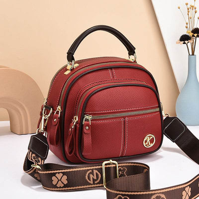 Women’s Versatile Crossbody Bag – Small Square Shoulder Purse with Multi-Zipper Design & Portable Style - grabzbags.com