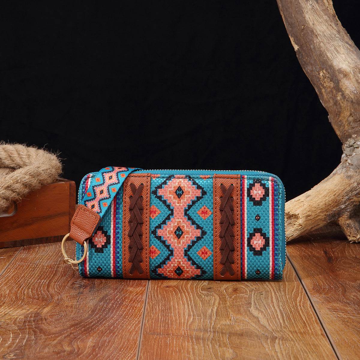 Bohemian Style Women's Wallet – Vintage Cotton & Linen Hand-Carry Card Holder Purse - grabzbags.com