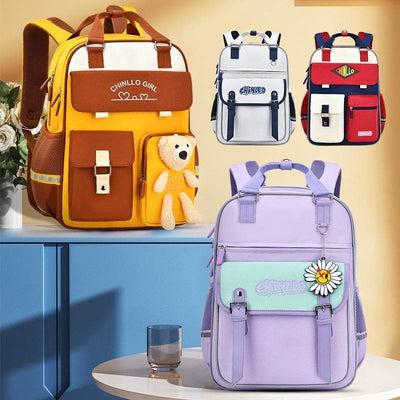 Lightweight Breathable Schoolbag for Primary Students – Multi-Pocket & Stylish Design - grabzbags.com