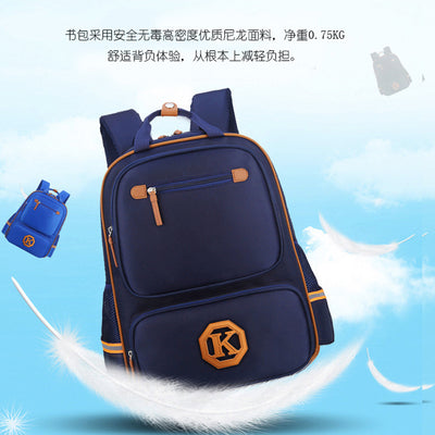 Children’s School Backpack for Boys & Girls – English Style Lightweight Schoolbag for Grades 1–6, Burden-Reducing Design
