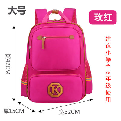 Children’s School Backpack for Boys & Girls – English Style Lightweight Schoolbag for Grades 1–6, Burden-Reducing Design