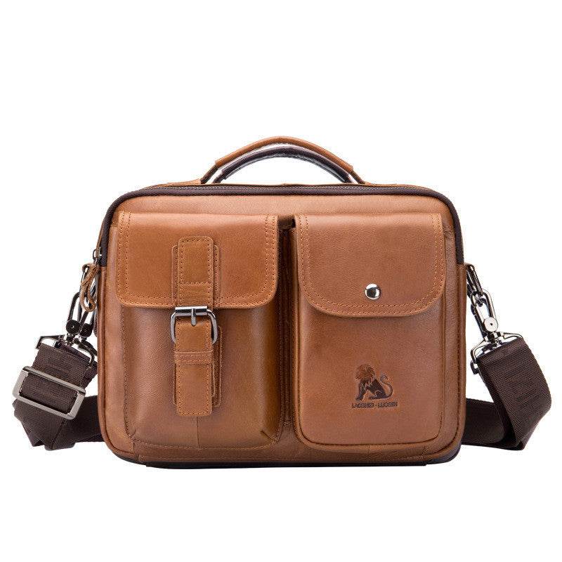 Men’s Cowhide Diagonal Crossbody Bag – Stylish Leather Shoulder Bag - grabzbags.com