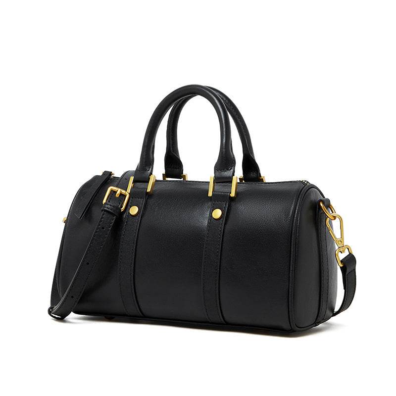 Retro Cowhide Leather Crossbody Bag – Portable & Stylish Shoulder Purse - grabzbags.com