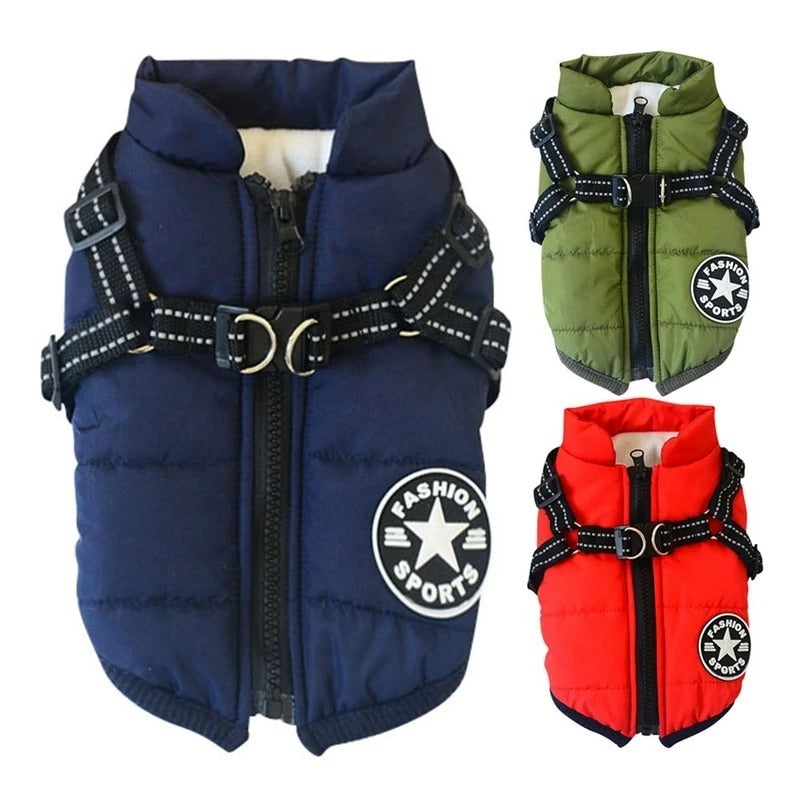 Waterproof Dog Coat – Warm Winter Dog Jacket with Adjustable Fit