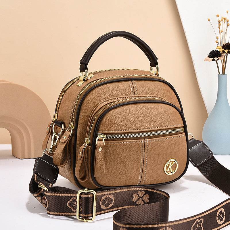 Women’s Versatile Crossbody Bag – Small Square Shoulder Purse with Multi-Zipper Design & Portable Style - grabzbags.com