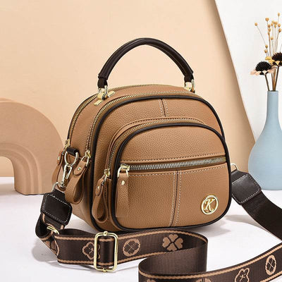 Women’s Versatile Crossbody Bag – Small Square Shoulder Purse with Multi-Zipper Design & Portable Style - grabzbags.com