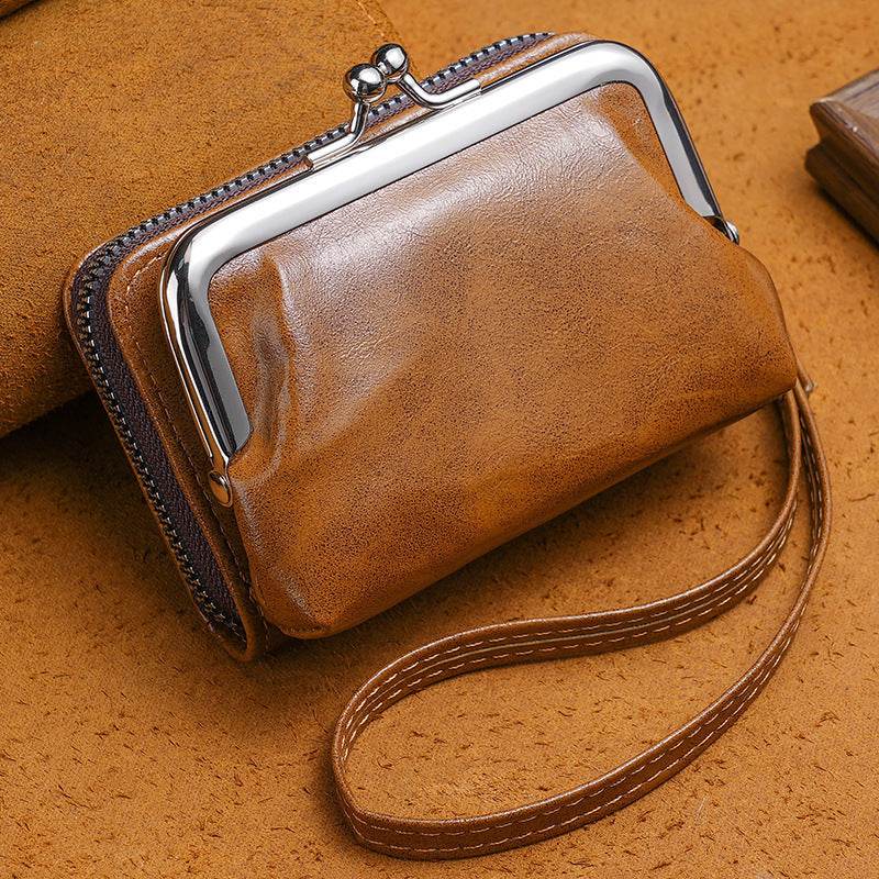 Women’s 4-Inch Buckle Coin Purse – Vintage Clip Closure Mini Wallet - grabzbags.com