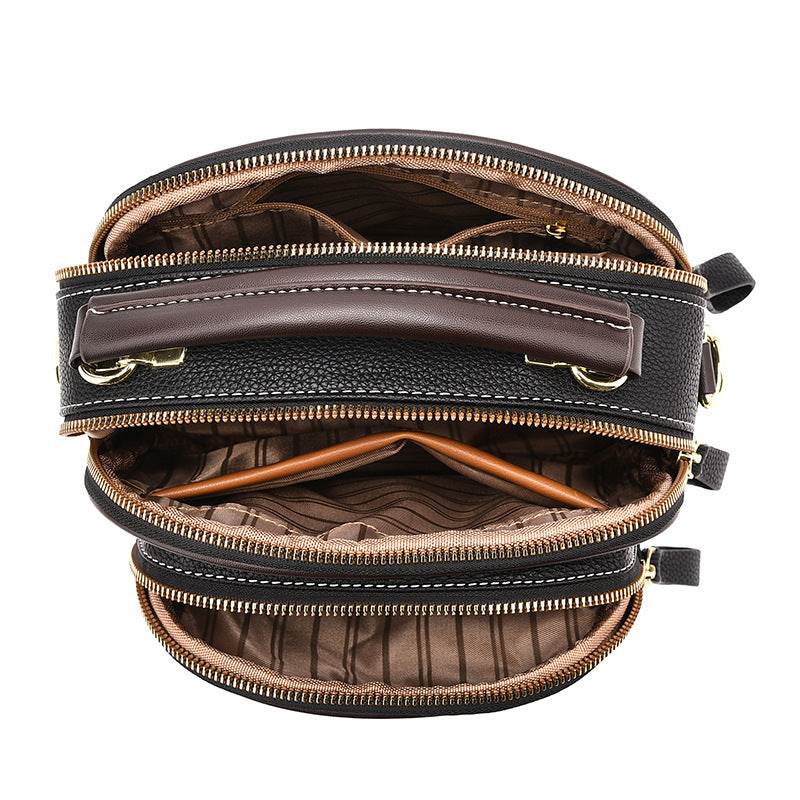 Women’s Versatile Crossbody Bag – Small Square Shoulder Purse with Multi-Zipper Design & Portable Style - grabzbags.com