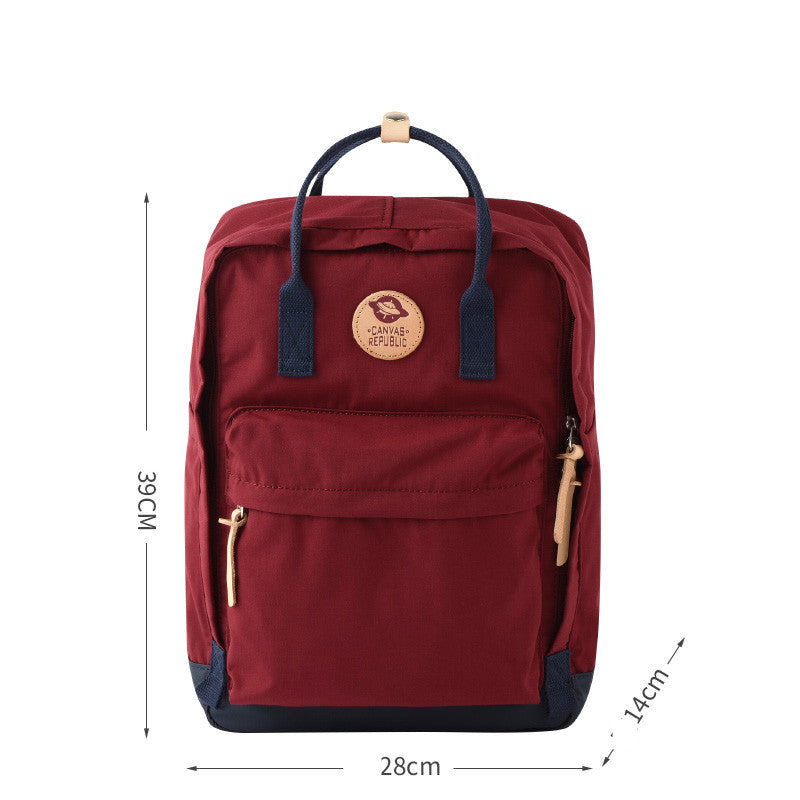 New Style Unisex Backpack – Japanese & Korean Fashion Laptop Bag, Water-Repellent Polyester Backpack with 15-Inch Compartment