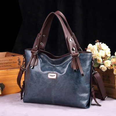 Women’s Retro Fashion Tote Bag – Soft Leather Shoulder & Crossbody Bag with Large Capacity - grabzbags.com