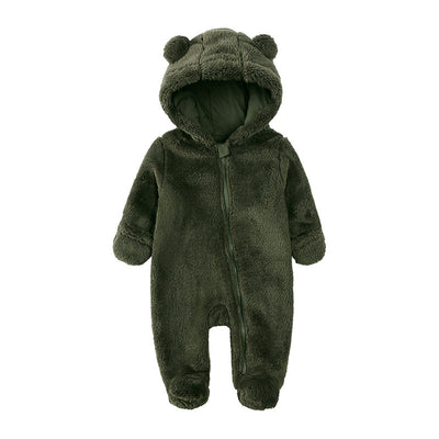Winter Warm Hoodies Baby Romper