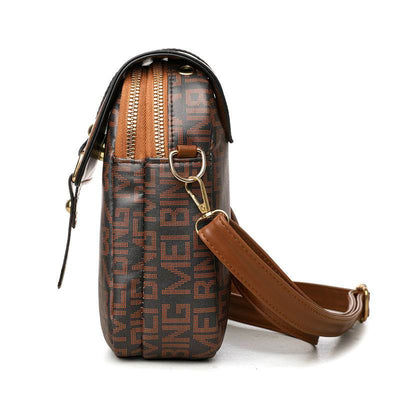 Soft Leather Retro Mini Crossbody Bag – Vintage Printed Shoulder Purse for Women - grabzbags.com