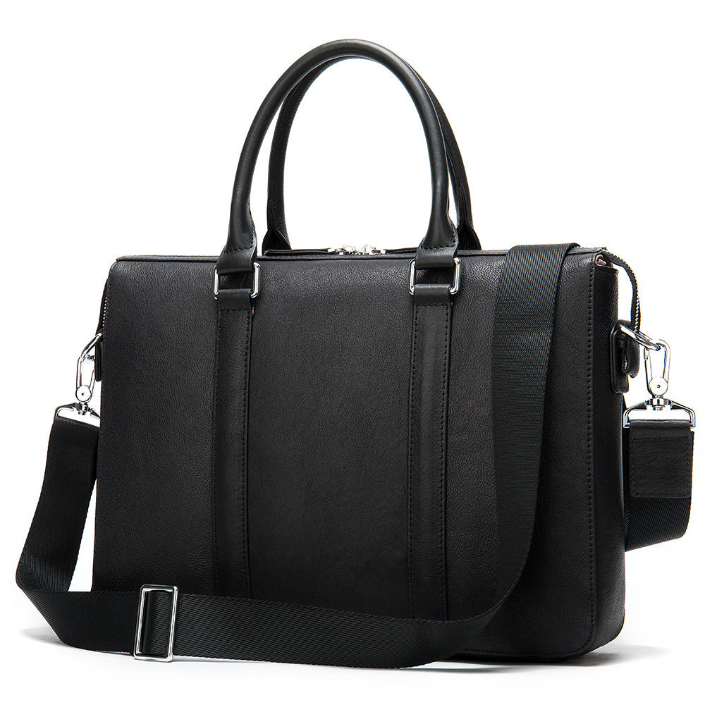 Men’s Genuine Leather Briefcase – Cowhide Business Laptop Bag