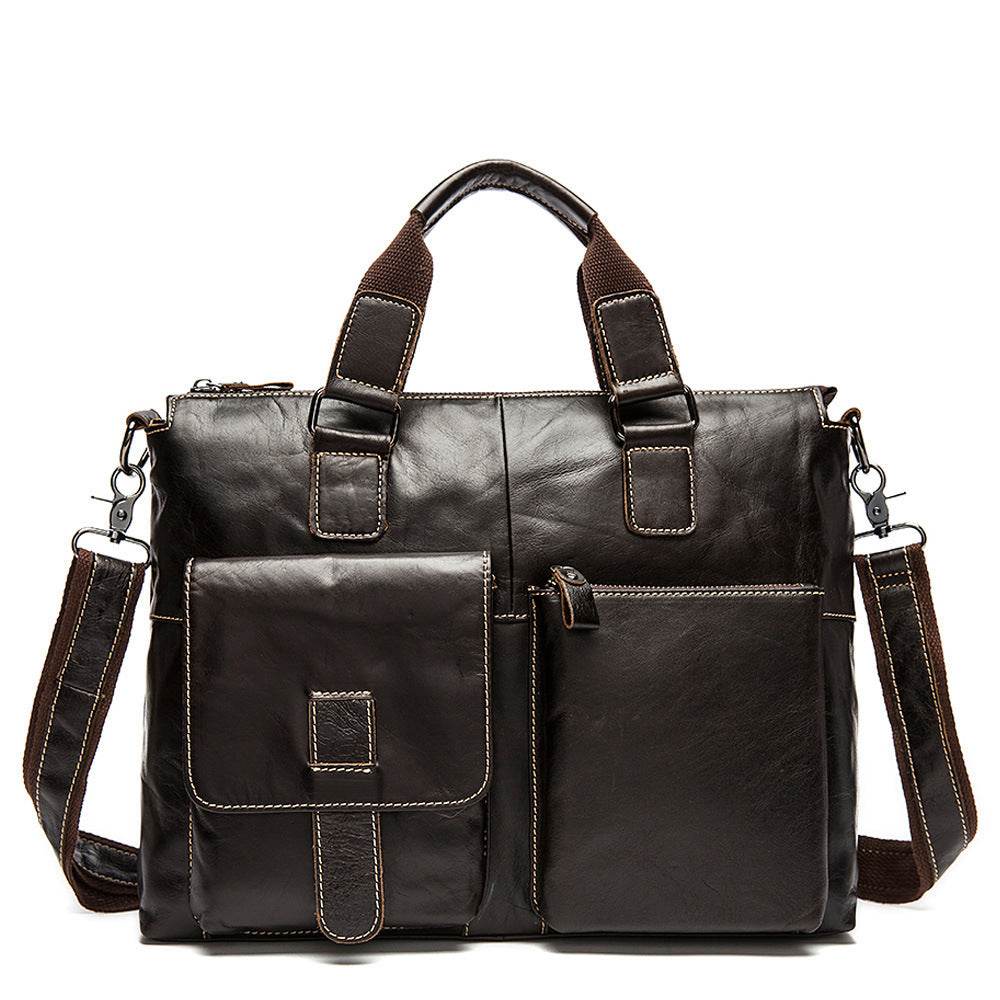 Retro Shoulder Handbag – First Layer Cowhide Leather Bag for Men & Women - grabzbags.com