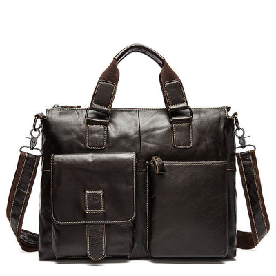 Retro Shoulder Handbag – First Layer Cowhide Leather Bag for Men & Women - grabzbags.com
