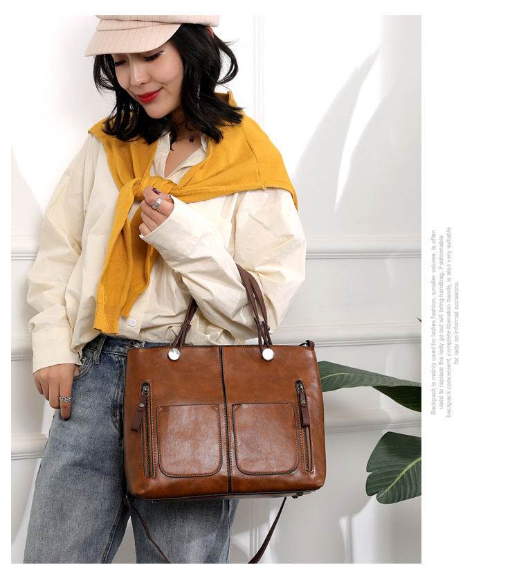 Retro Tote Bag for Women – Large-Capacity with Simple Chic Design - grabzbags.com