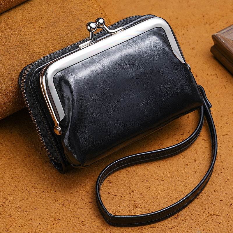 Women’s 4-Inch Buckle Coin Purse – Vintage Clip Closure Mini Wallet - grabzbags.com