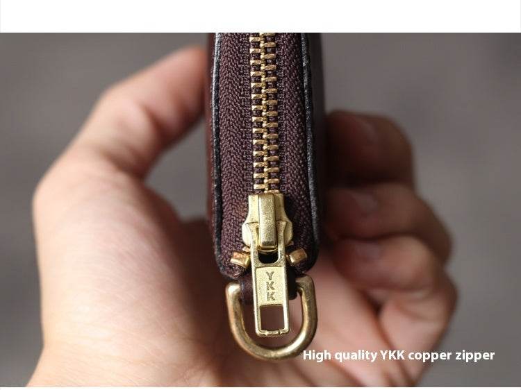 Vintage Retro Multi-Functional Long Wallet – Genuine Leather Clutch Purse for Women - grabzbags.com
