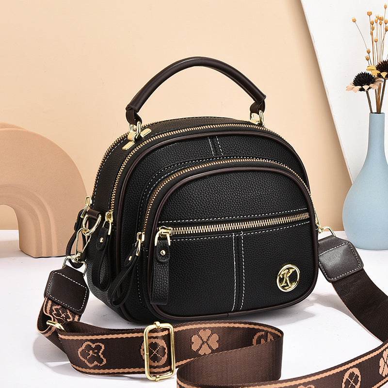 Women’s Versatile Crossbody Bag – Small Square Shoulder Purse with Multi-Zipper Design & Portable Style - grabzbags.com