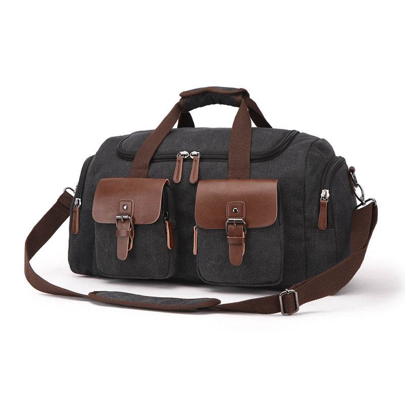European-American Style Canvas Travel Bag – Portable Weekender Duffel - grabzbags.com