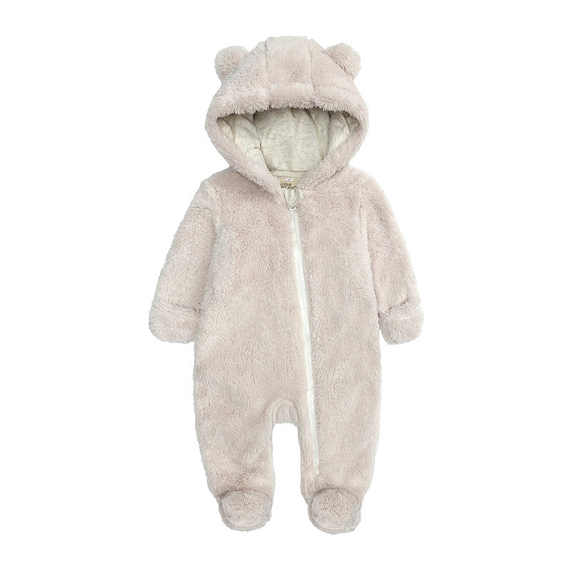 Winter Warm Hoodies Baby Romper