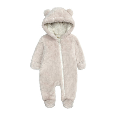 Winter Warm Hoodies Baby Romper