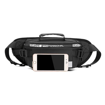 Men’s Reflective Waist Bag – Crossbody Pack for Travel, Running, Hiking & Cycling - grabzbags.com