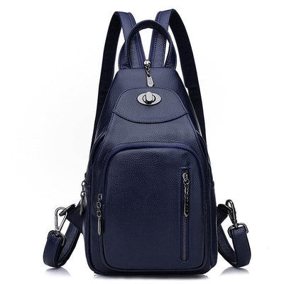 Women's Soft Leather Casual Backpack – Stylish All-Match Small Daypack for Travel, Work & Daily Use - grabzbags.com