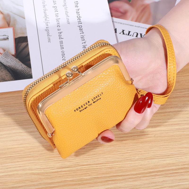 Compact Women's Leather Wallet – Short Bifold with Large Capacity & Card Organizer - grabzbags.com